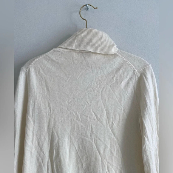 GAP Cream Extra Fine Merino Wool Turtleneck Sweater  Tunic Size S - Picture 11 of 13